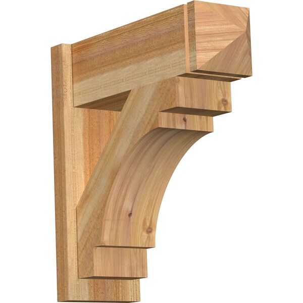 Ekena Millwork Merced Rough Sawn Arts and Crafts Outlooker, Western Red Cedar, 8"W x 24"D x 24"H OUT08X24X24MRC03RWR - main